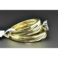 thumbnail image 4 of TAAPSEE JEWELS Trio Set His Hers CZ Matching Engagement Ring Wedding Band 14K Yellow Gold Finish, 4 of 6