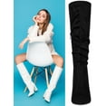thumbnail image 6 of BLISSFUL STEP Women's Boots Pointed Toe Block Heel Knee High Boots Black 5.5, 6 of 7