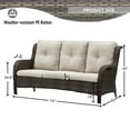 thumbnail image 4 of PARKWELL 2-Pieces PE Rattan Curved Outdoor Sectionals with Cushions, Gray, 4 of 9