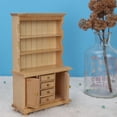 thumbnail image 3 of Accesorios para casa de muñecas 1:12, gabinete de madera de tres capas, muebles de simulación (color madera), 3 of 8