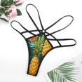 thumbnail image 4 of A Close Up of A Pineapple And Palm Leaves Pattern Open Type Women's Panties Crotch Opening G-strings Thongs Lingeries Underwear, 4 of 7