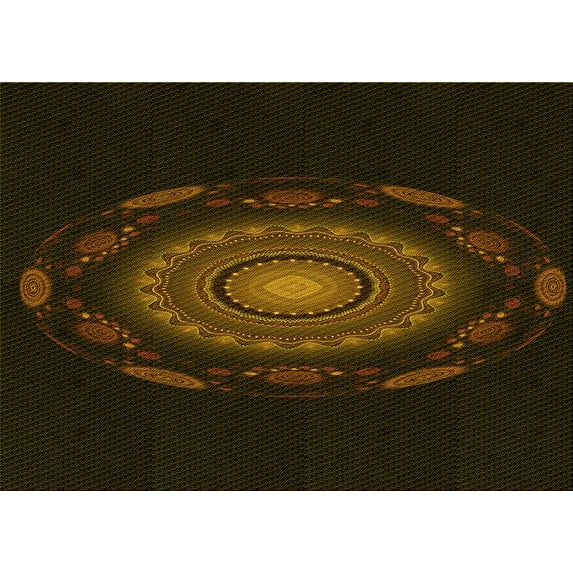 Ahgly Company Indoor Rectangle Patterned Dark Bronze Brown Area Rugs, 6' x 9'