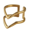 thumbnail image 2 of Anillos de Mujer de Acero Inoxidable LuckyLy Modelo Diane dorado Talla 7, 2 of 7