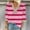 A_ Hot Pink, variant on Hot days, bold styles Olyvenn Women's Shirts Trendy Summer 3/4 Sleeve Shirts Lace V Neck Dressy Tops Trendy Vacation Striped Blouses Black L