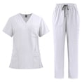 thumbnail image 6 of LYMAYTER V-Neck Medical Uniform for Womens comfort Top & Jogger Nursing Uniforms for S-XXL, 6 of 6