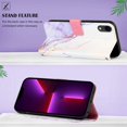 thumbnail image 3 of Case for iPhone XR, iPhone XR Wallet Case Cute with Kickstand Magnetic and Card Holder Leather Flip Protective Case for Women Compatible with iPhone XR Marble Purple, 3 of 12