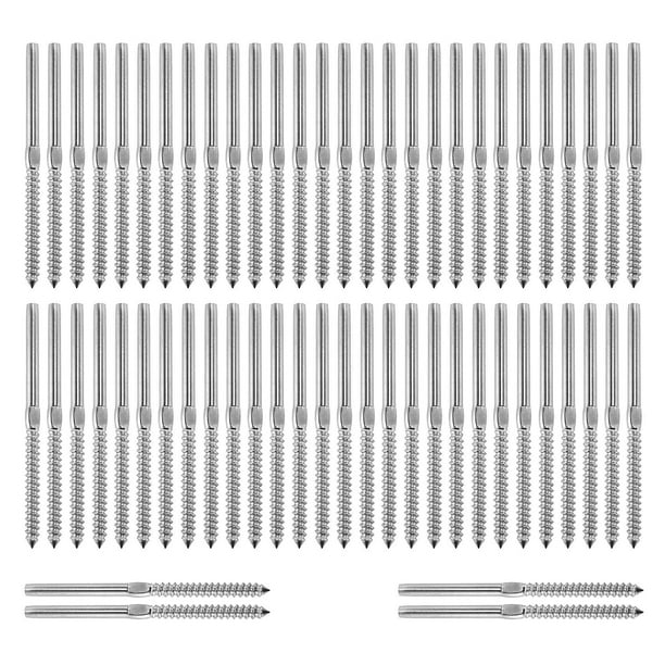 30 Pairs Left& Thread Screws for 1/8 inch Cable Railing Stair DeCk