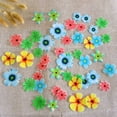 thumbnail image 3 of Soumake 1 Box Hawaiian Flowers Butterflies Cake Toppers Edible Wafer Paper Decorations Edible Flowers Cupcake Toppers Cake Decor, 3 of 8