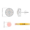 thumbnail image 2 of ANGARA Natural Diamond Cluster Stud Earrings in 14K White & Rose Gold for Women (Size-1.3mm| Color-G| Clarity-VS2) | April Birthstone, Anniversary, Jewelry Gift for Women | Natural Diamond Earrings, 2 of 6