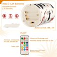 thumbnail image 5 of Yayeee Flameless Candles with Remote Flickering Battery Operated Multi Color Changing, Christmas Plaid Deer, 5 of 7