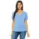 thumbnail image 1 of Camiseta holgada con cuello de pico Bella + Lienzo Azul Triblend XL, 1 of 1