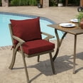 thumbnail image 3 of ARDEN Outdoor Dining Chair Cushion, 21 x 21, Water Repellent, Fade Resistant 21 x 21, Ruby Red Leala, 3 of 12