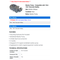 thumbnail image 2 of Washer Pump - Compatible with 1964 - 1967 Chevy Malibu 1965 1966, 2 of 2