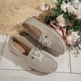 thumbnail image 5 of Flats Shoes for Women Casual Slip On Flat Shoes Comfortable Soft Wide Width Loafers For Walking Work Everyday Wear,White,CN:39(US:8), 5 of 6