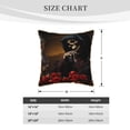 thumbnail image 2 of KLL Elegant Rose Skull Decorative Throw Pillow Covers Velvet Soft for Couch Sofa Bedroom Living Room Outdoor (No pillow core)- 18"x18", 2 of 5