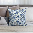 thumbnail image 6 of Blue Pioneer Flower And Bird Pillow Covers,Blue Pioneer Flower And Bird Throw Pillow Covers 18"×18" ,Living Room Sofa Couch Pillow Covers,Decorative Pillow Covers, 6 of 7