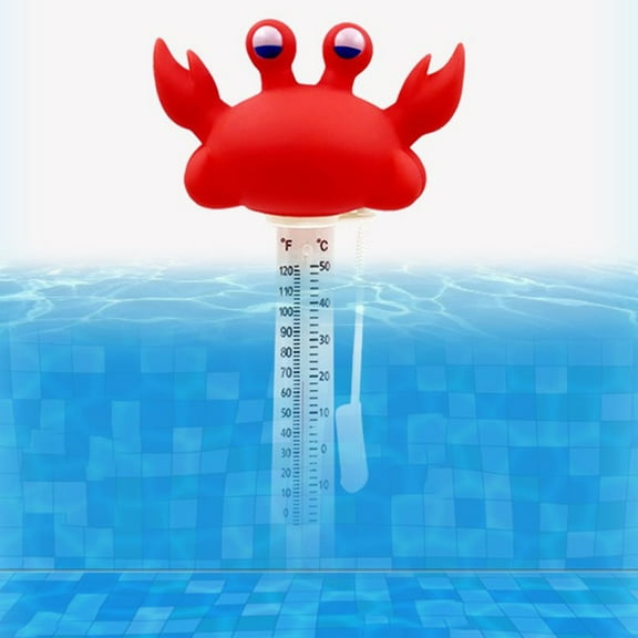 Crab Style Floating Pool Thermometer Large Display Easy Toread Shatter Resistant