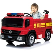 OKVAC 12 V Fire Truck Powered Ride-On with Remote Control