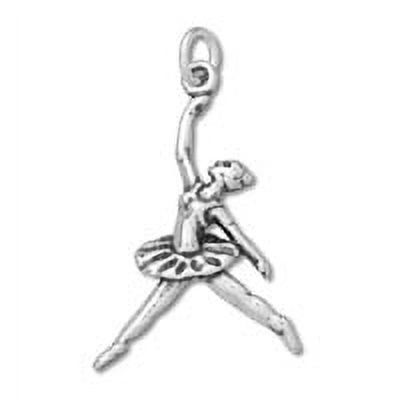 Sterling Silver Ballerina Ballet Dance Charm Item #42303