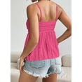 thumbnail image 2 of Womens Summer Spaghetti Strap Sexy Lace Trim Peplum Tank Top Backless Going Out Crop Tops for Women, 2 of 6