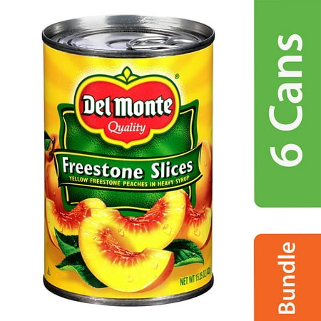 (6 Pack) Del Monte California Sliced Peaches, 15.25