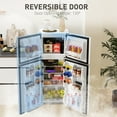thumbnail image 6 of HOMCOM Small Fridge with Freezer, 4 Cu Ft Refrigerator with Shelves, White, 6 of 9