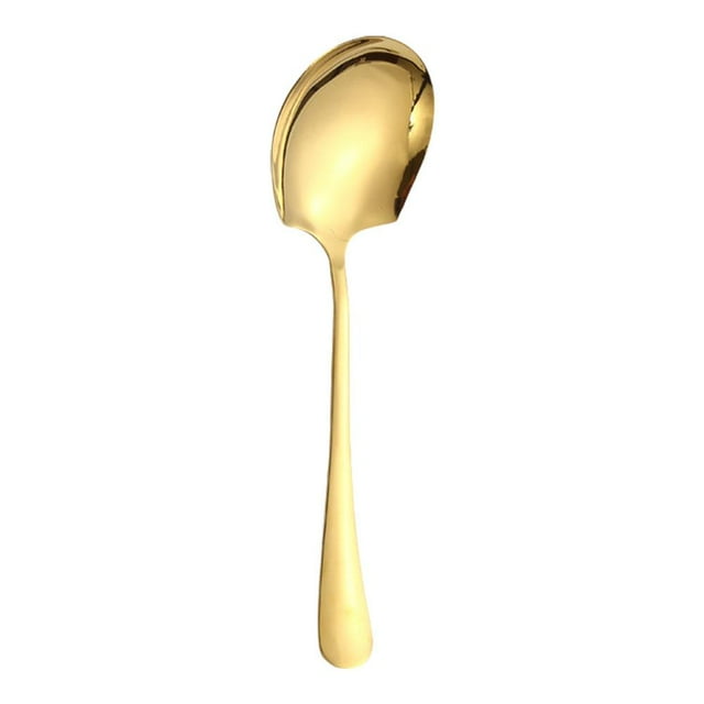 Stainless Steel Soup Spoon Large Capacity Long Handle Spoons Public Serving Kitchen Home