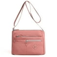 thumbnail image 2 of BadPiggies Waterproof Crossbody Bag for Women Nylon Messenger Bag Casual Shoulder Handbag Purse Bookbag (Pink), 2 of 8