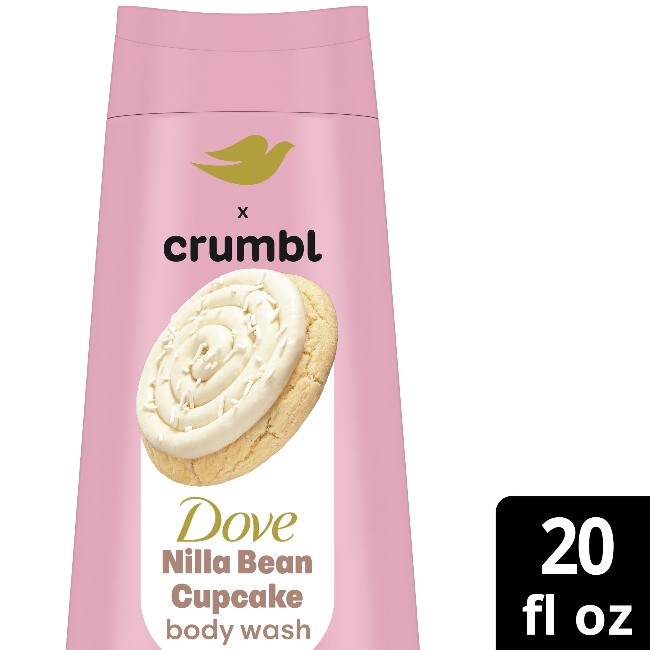 Dove Crumbl Moisturizing Liquid Body Wash Nilla Bean Cupcake, 20 oz