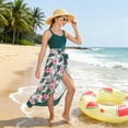 thumbnail image 4 of Teen Girls One Piece Swimsuit with Cover Up Sarong Skirt Bathing Suit Beach Swimwear for 10-16 Years, 4 of 7