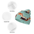 thumbnail image 3 of Kdxio Fox Winter Beanie for Men Women Beanie Knit Hat Cuffed Cap Beanie Knit Chunky Snow Cap, 3 of 6
