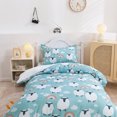 thumbnail image 2 of 3D Cartoon Animal Sheep Rainbow Funda de edredón Set Ropa de Cama Funda Nórdica, 2 of 10