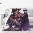 thumbnail image 1 of Balery Cool Skull Cowboy Manta de Felpa Suave y Acogedora – Cobija de Franela Aterciopelada para Cama, Lavable y Cálida para Sofá, Mascotas, Transpirable-60"x50", 1 of 7