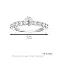 thumbnail image 5 of Vir Jewels 1 CTTW Diamond Wedding Band 14K White Gold Prong Set 10 Stones Round Size 8 Female Adult, 5 of 9