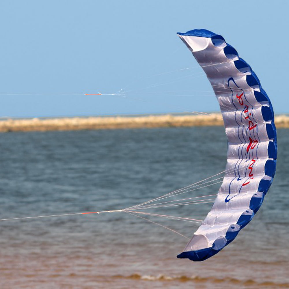 140/270cm Rainbow Kite Parafoil Stunt Dual Line Frameless Outdoor Watersports 