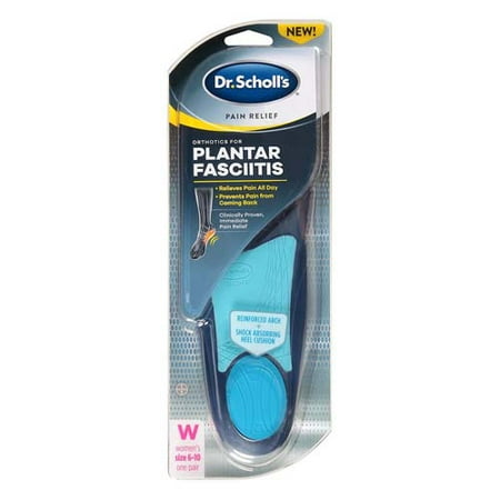 Dr. Scholls Pain Relief Orthotics For Plantar Fasciitis For Women, Size 6-10, 1 Pair