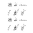 thumbnail image 3 of 2 Sacs 48 Pcs Pendentifs Vintage en Alliage Breloques Instruments de Musique Design en Forme Accessoires de Bijoux (Argent), 3 of 7