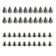 thumbnail image 1 of 20x Bolsa de Metal Plateado Punk Spikes Spots Remache Leathercraft DIY, 1 of 9