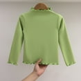 thumbnail image 5 of yocbz Girl Long Sleeve Shirts Cotton Toddler Girls Long Sleeve Raglan Tee Kids Boys Cotton Color Block Patchwork Tshirt Loose Round Neck Top Green,Size for 11-12 Years, 5 of 5