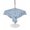 Gray Blue Dark Blue, variant on Outdoor Tablecloth with Umbrella Hole for Patio/Picnic/Party/Camping, Tropical Plants Waterproof Table Cloth Round Cover Washable, Summer Coastal Blue Plaid Palm Trees (Dia 54")