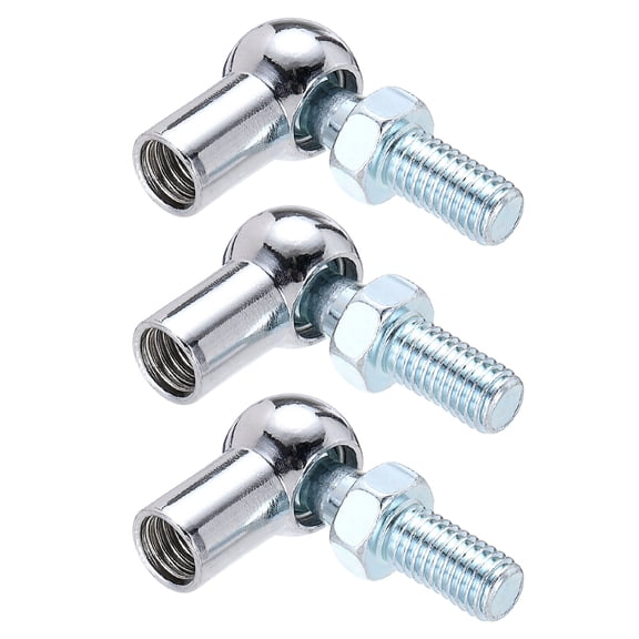 Gas Spring End Fitting M8 Female Thread 10.5mm Round Handle Dia A3 Steel 3pcs