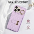 thumbnail image 6 of Compatible with iPhone 16 Pro Max Wallet Case, Crossbody PU Leather Detachable Adjustable Strap Wristlet with Card Holder Magnetic Clasp Kickstand Finger Ring Case for iPhone 16 Pro Max, Purple, 6 of 11