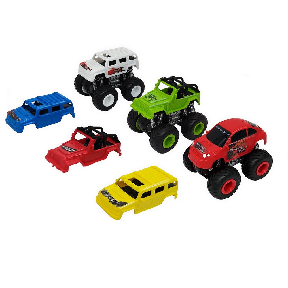 Kid Connection Monster Truck Play Set, Friction powered, Snap-on truck bodies