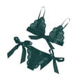 thumbnail image 3 of Conjunto de ropa interior de encaje floral encantador para mujer, regalo de lencería de bragas de malla, verde oscuro, L Guardurnaity XX000194-15, 3 of 7