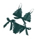 thumbnail image 4 of Conjunto de ropa interior de encaje floral encantador para mujer, regalo de lencería de bragas de malla, verde oscuro, S tholdsy XX000194-05, 4 of 7