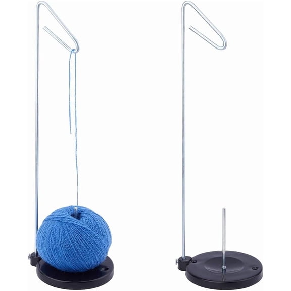 2 Sets Single Cone Spool Stand Alone Cast Iron Thread Stand 41x13.5cm Thread Holder Fits with Plastic Bases for Embroidery and Sewing Machines Platinum