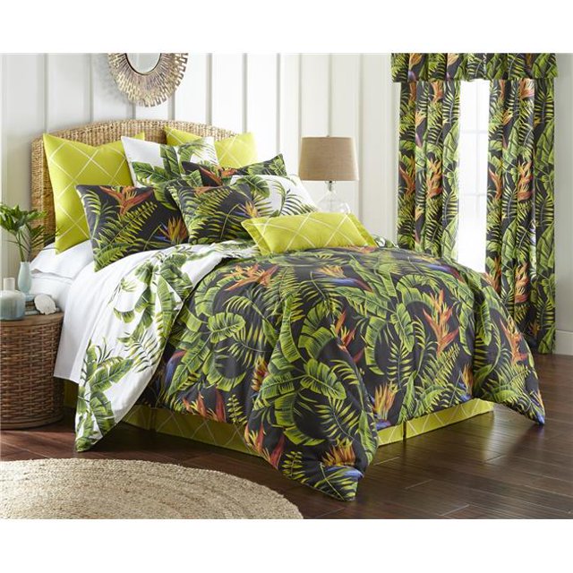 Colcha Linens CC-FO-CR-SQ Flower Of Paradise Comforter Set, Reversible - Super Queen
