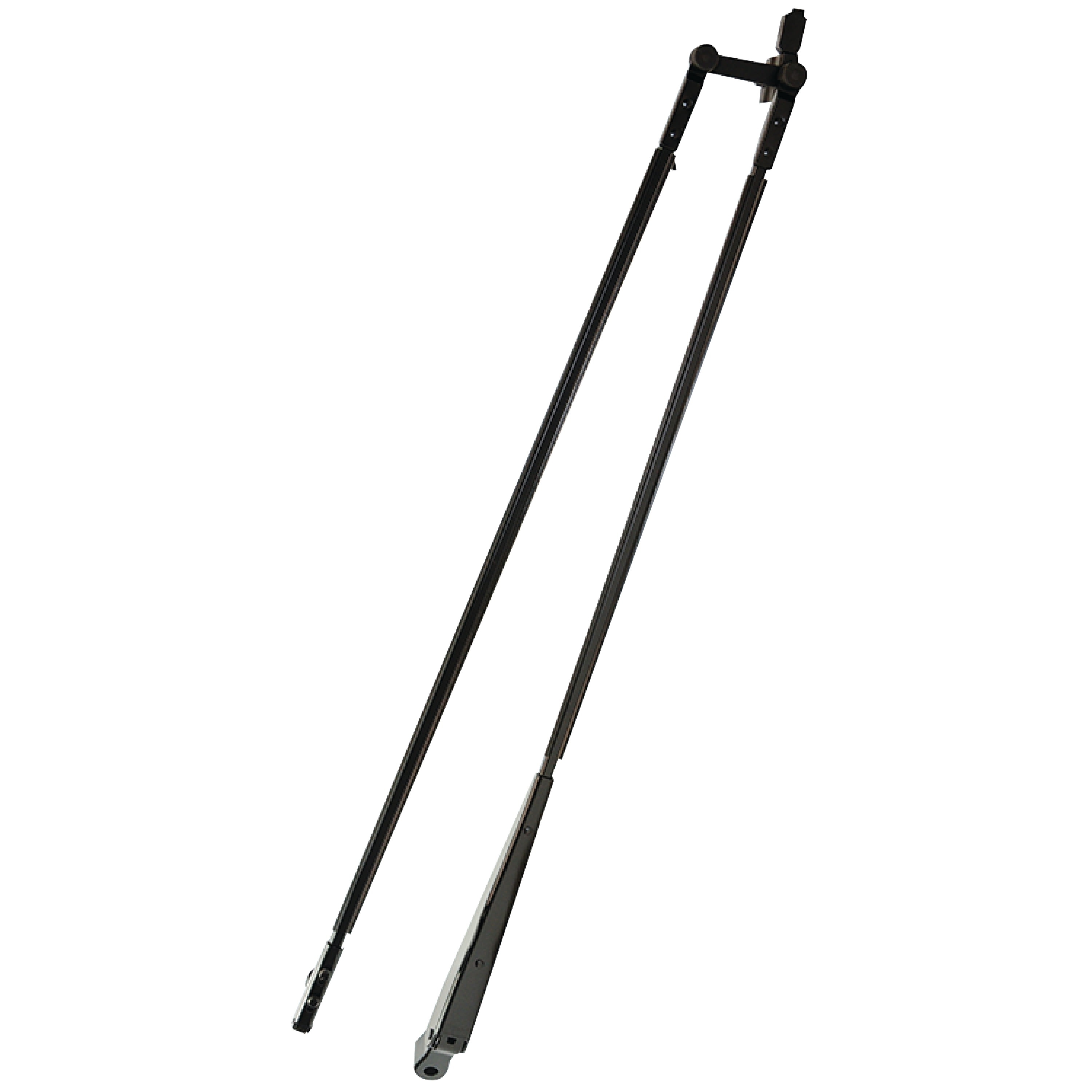 Fultyme RV 1216 Black DoubleFlat Shaft Pantograph Wet 28" Wiper Arm for Right Side Saddle Mount