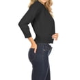 thumbnail image 2 of Women's Casual Lightweight Long Sleeves Open Front Office Wear Bolero Solid Cardigan, 2 of 5
