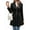 Black, variant on Women Winter Wool Blend Camel Mid-Long Coat - Singular-Breasted Lapel Jacket Outwear M